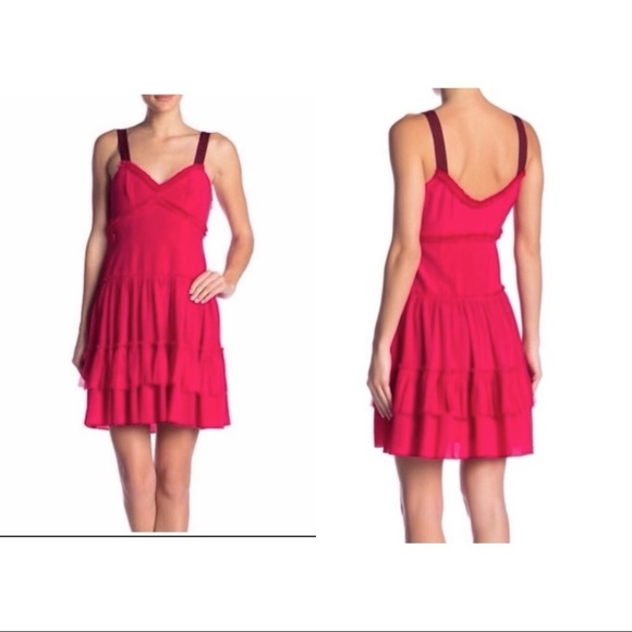 cinq a sept Dresses & Skirts - NWT Cinq a Sept dress Camilla Red/Rhubarb Livia Sz 14 Silk - Red / Rhubarb dress